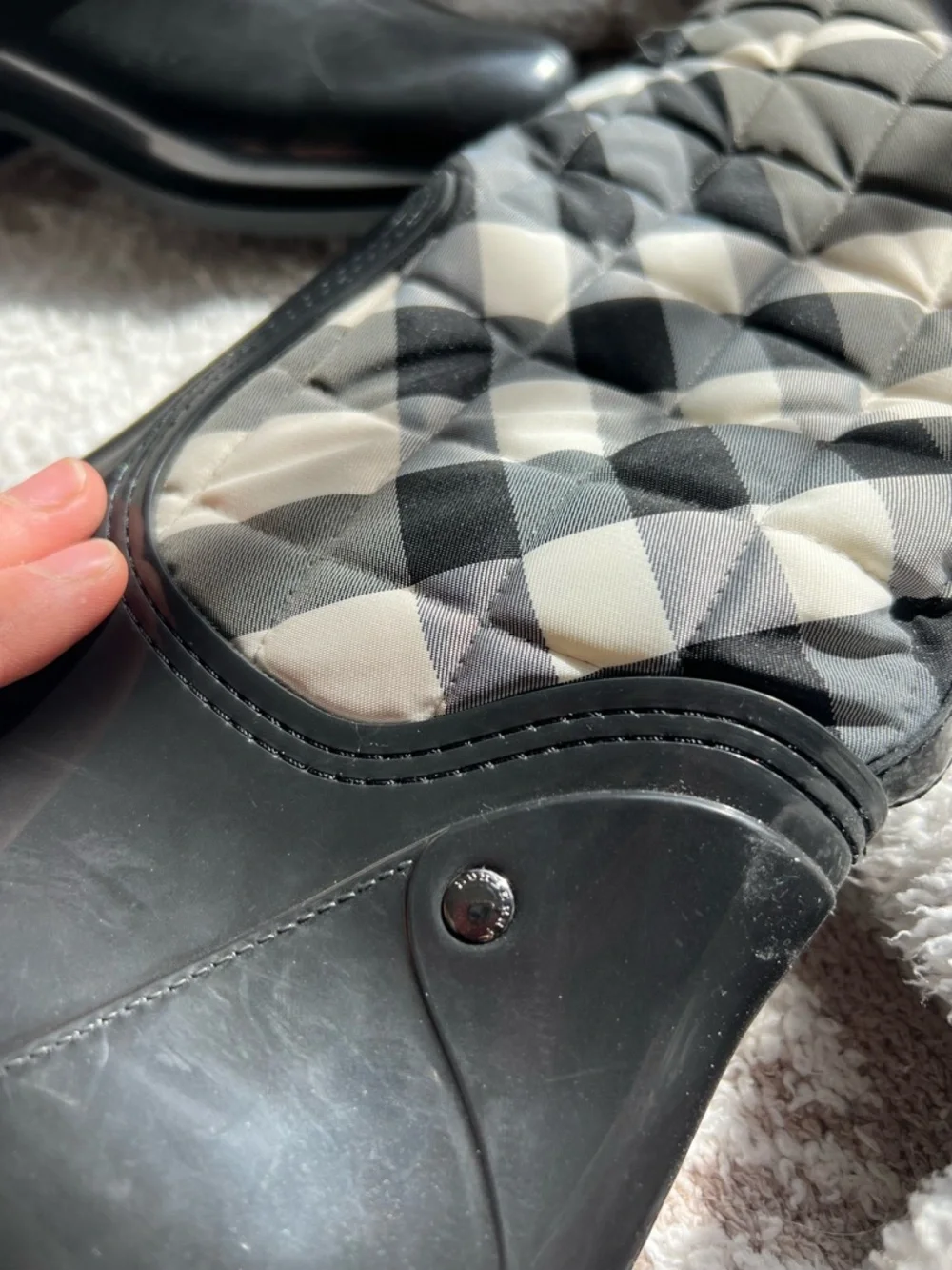 NWOT Burberry Quilted Rain Boots - Picture 7 of 9